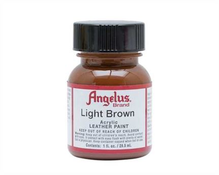 ANGELUS ACRYLIC PAINT LIGHT BROWN #021 29ML USE ON LEATHER, VINYL OR FABRIC