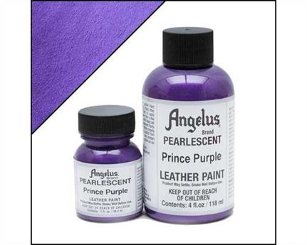 ANGELUS PEARLESCENT PAINT PRINCE PURPLE #453 29ML USE ON LEATHER, VINYL OR FABRIC
