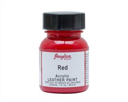 ANGELUS ACRYLIC PAINT RED #064 29ML USE ON LEATHER, VINYL OR FABRIC