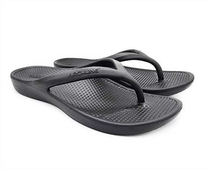 Archline Rebound Orthotic Thongs Size 38 Black