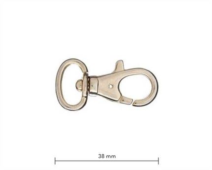 BAG DOCTOR BAG CLIP F1 GILT (GOLD COLOUR) 15MM EYE 38MM LONG