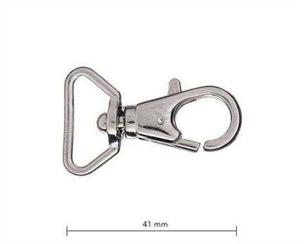 BAG DOCTOR BAG CLIP F3 NICKEL PLATE 20MM EYE 41MM LONG