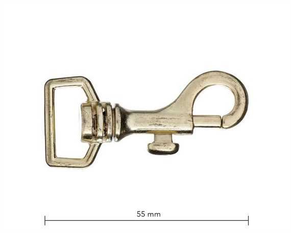 BAG DOCTOR BAG CLIP F5 GILT (GOLD COLOUR) 15MM EYE 55MM LONG