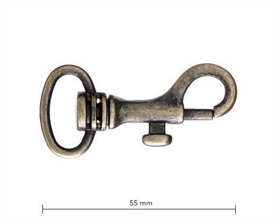 BAG DOCTOR BAG CLIP F6 ANTIQUE 20MM EYE 55MM LONG