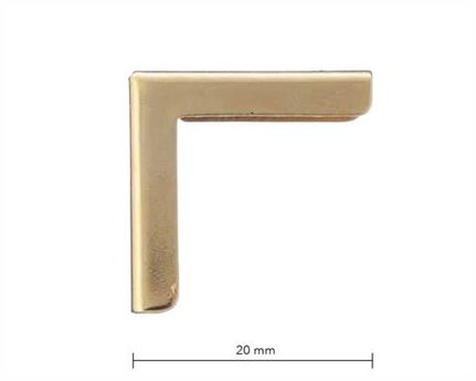BAG DOCTOR BAG CORNER F13 GILT (GOLD COLOUR) 20MM EACH SIDE