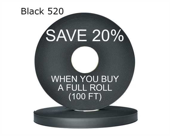 BioThane® BETA® ADJUSTABLE (3/4") 19MM BLACK BL520 (PER L/FT)