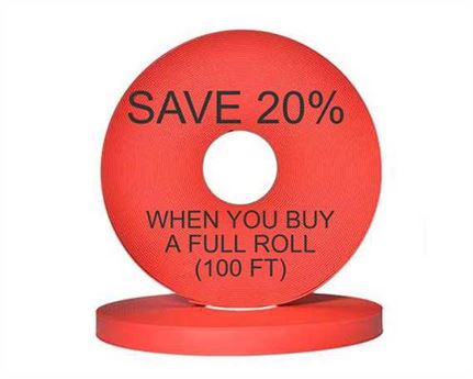 BioThane® BETA® ADJUSTABLE (3/4") 19MM CHERRY RD522 (PER L/FT)