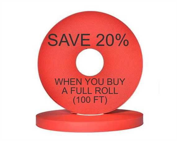 BioThane® BETA® ADJUSTABLE (3/4") 19MM CHERRY RD522 (PER L/FT)