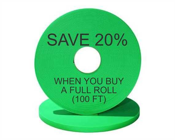 BioThane® BETA® ADJUSTABLE (1") 25MM FLURO GREEN GN528 (PER L/FT)