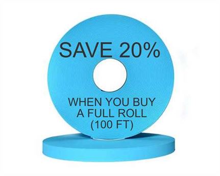 BioThane® BETA® ADJUSTABLE (3/4") 19MM PASTEL BLUE BU52H (PER L/FT)