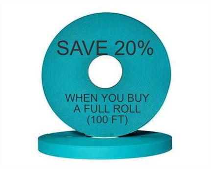 BioThane® BETA® ADJUSTABLE (1") 25MM TEAL TE521 (PER L/FT)