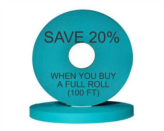 BioThane® BETA® ADJUSTABLE (3/4") 19MM TEAL TE521 (PER L/FT)