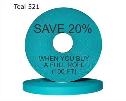 BioThane® BETA® ADJUSTABLE (5/8") 16MM TEAL TE521 (PER L/FT)