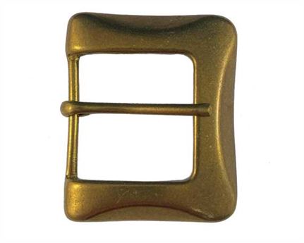 BUCKLE BELT BRASS HALF SCALLOPED 38MM