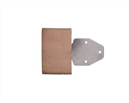 BLEVIN BUCKLE STAINLESS STEEL LEATHER COVERED 50MM PER PAIR