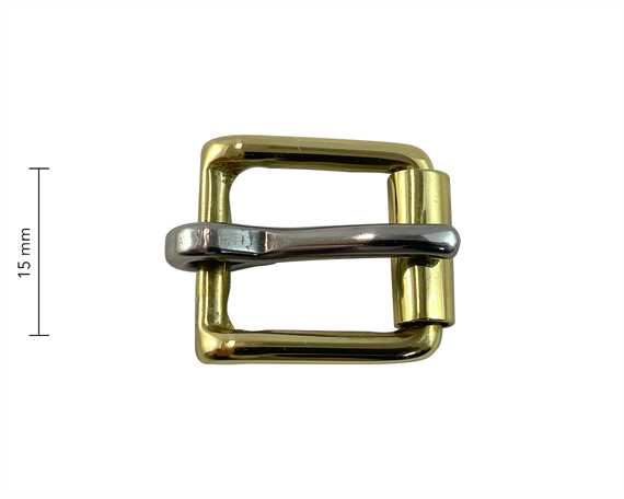 BUCKLE BRASS ROLLER HARNESS STAINLESS STEEL TONGUE15MM
