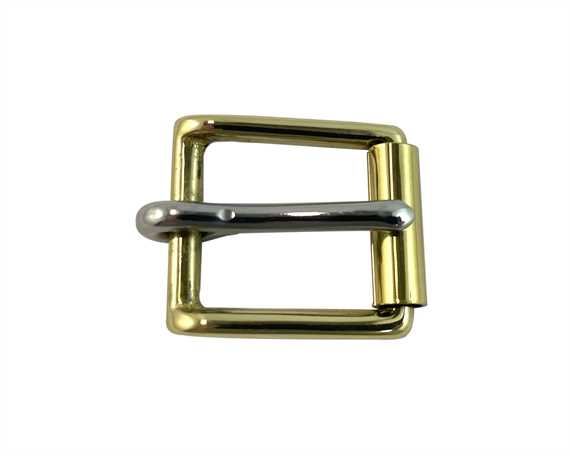 BUCKLE BRASS HARNESS NO ROLLER, SS TONGUE 25MM