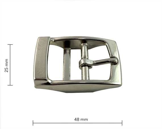 BUCKLE 2-BAR PET NICKEL PLATE 25MM