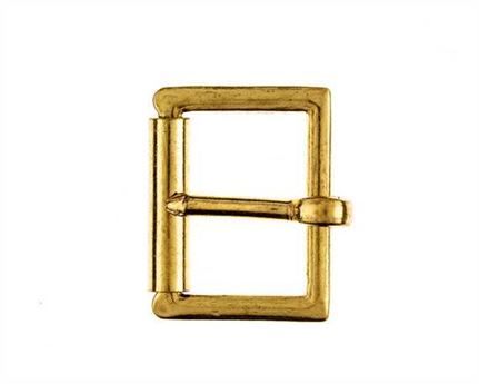 BUCKLE HALF ROLLER STAMPED ENGLISH GILT 25MM