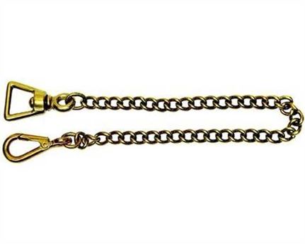 CHAIN LEAD PONY ENGLISH BRASS 18"