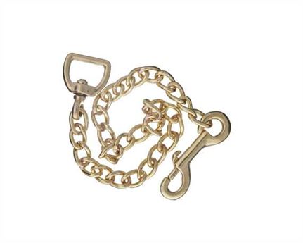 CHAIN LEAD HEAVY STALLION BRASS 24"