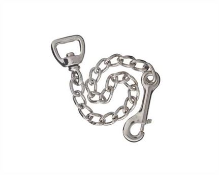 CHAIN LEAD HEAVY STALLION NICKEL PLATE 18''