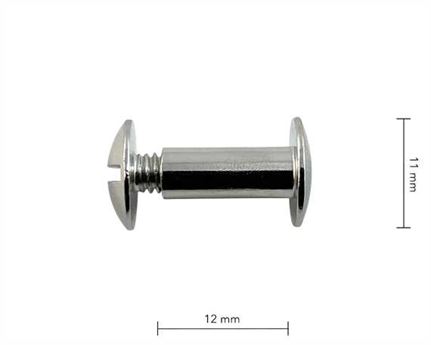 SCREW CHICAGO / KEY POST PLAIN HEAD NICKEL PLATE 12mm Diameter