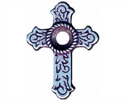 CONCHO CROSS WITH HOLE CENTRE FOR RIVET 25MM