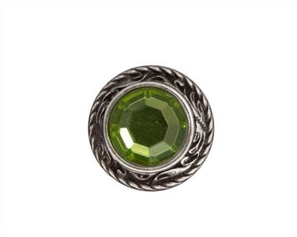 CONCHO CRYSTAL LIGHT GREEN SCREW BACK/EACH 20MM