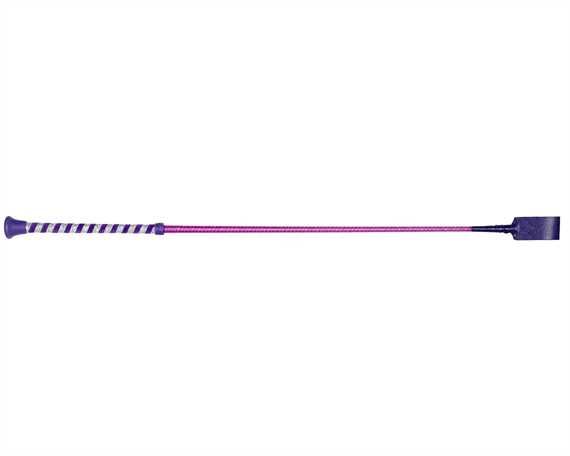 CROP PINK NU-BUCK WITH GLITTER HANDLE 24''