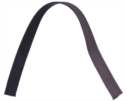 ELASTIC GIRTH ENGLISH BLACK/BROWN 16MM (PER L/MTR)