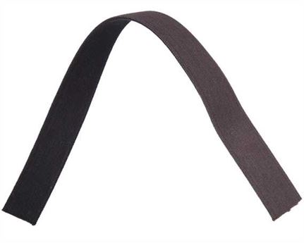 ELASTIC GIRTH ENGLISH BLACK/BROWN 25MM (PER L/MTR)