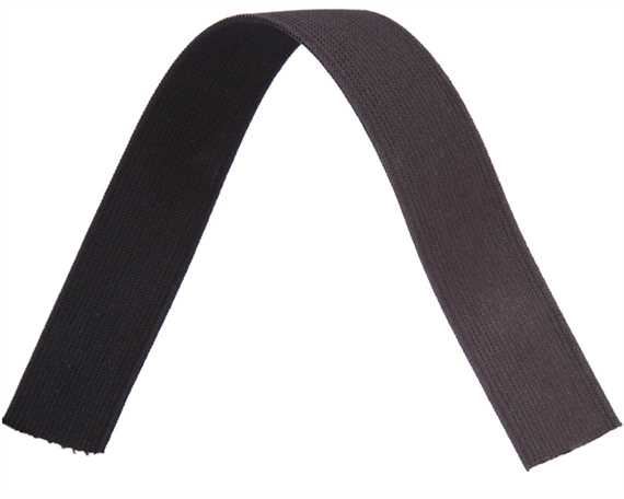 ELASTIC GIRTH ENGLISH BLACK/BROWN 32MM (PER L/MTR)