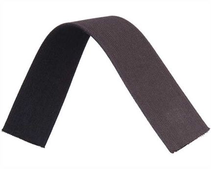 ELASTIC GIRTH ENGLISH BLACK/BROWN 38MM (PER L/MTR)
