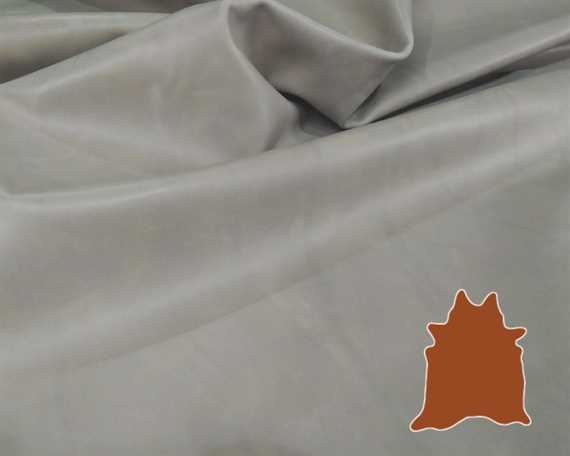 EUROLEDER MANTRA SILT GREY ANILINE UPHOLSTERY LEATHER FULL HIDE