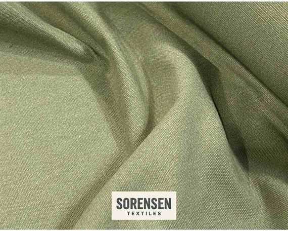100% RECYCLED YARN DYED CANVAS 16oz SAGE #03 140cm Wide (Lineal Metre)