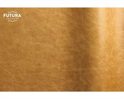 FUTURA PISTA CARAMEL SEMI ANILINE UPHOLSTERY LEATHER FULL HIDE