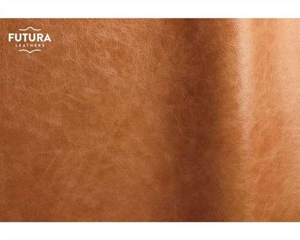 FUTURA PISTA ORANGE SEMI ANILINE UPHOLSTERY LEATHER FULL HIDE