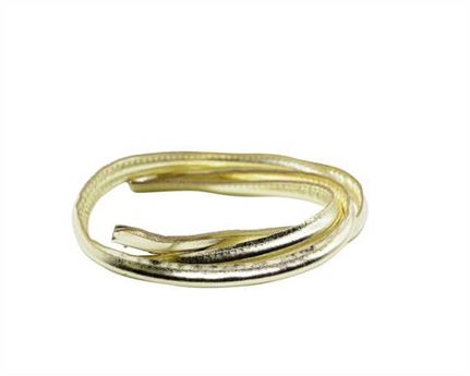 BAG DOCTOR BAG HANDLE LEATHER 6MM X 80CM METALLIC GOLD (PAIR)