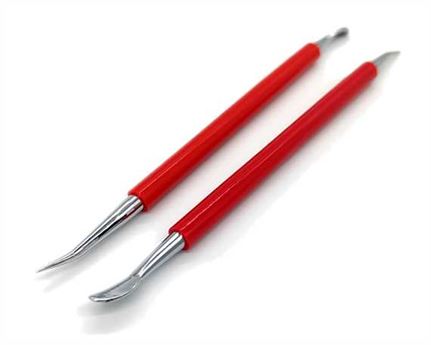 MODELLING TOOL RED HANDLE SPOON/ANGLED STYLUS 8030-00