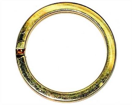 O/S DIAMETER SPLIT RING FLAT GILT 33MM