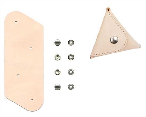 DIY KIT NICK TRIANGLE COIN PURSE VEG TANNED LEATHER 