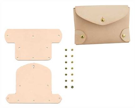 DIY KIT ROBBIN CARD CASE VEG TANNED LEATHER 
