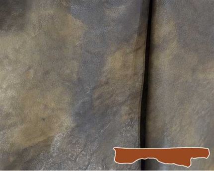 HALF BELLY VEG LEATHER INVECCHIATO CHESTNUT COLOUR 1.2/1.4MM FROM TUSCANY ITALIAN