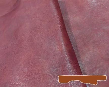 HALF BELLY VEG LEATHER INVECCHIATO ROSSO COLOUR 1.2/1.4MM FROM TUSCANY ITALIAN