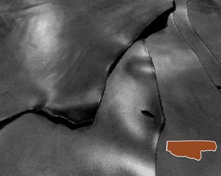 HALF BELLY VEG LEATHER NEVADA BLACK COLOUR 1.8/2.0MM FROM TUSCANY ITALIAN