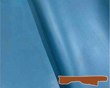 HALF BELLY VEG LEATHER PONTE TURKEY BLUE COLOUR 1.8/2.0MM FROM TUSCANY ITALIAN