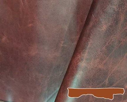 HALF BELLY VEG LEATHER PONTE WAX BORDEAUX COLOUR 1.2/1.4MM FROM TUSCANY ITALIAN