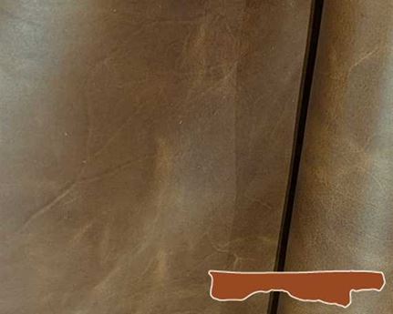HALF BELLY VEG LEATHER PONTE WAX CARAMEL COLOUR 1.2/1.4MM FROM TUSCANY ITALIAN