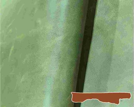 HALF BELLY VEG LEATHER PONTE WAX DARK OLIVE COLOUR 1.2/1.4MM FROM TUSCANY ITALIAN